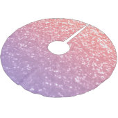 Rose Rosa lila Lavendel Imitate Glitzern Glitzer Polyester Weihnachtsbaumdecke (Schrägansicht)