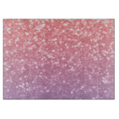 Rose Rosa lila Lavendel Imitate Glitzern Glitzer Schneidebrett (Vorderseite)