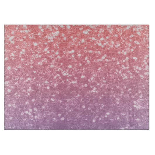 Rose Rosa lila Lavendel Imitate Glitzern Glitzer Schneidebrett (Vorderseite)