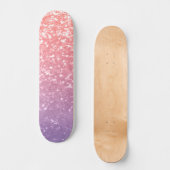 Rose Rosa lila Lavendel Imitate Glitzern Glitzer Skateboard (Vorderseite)