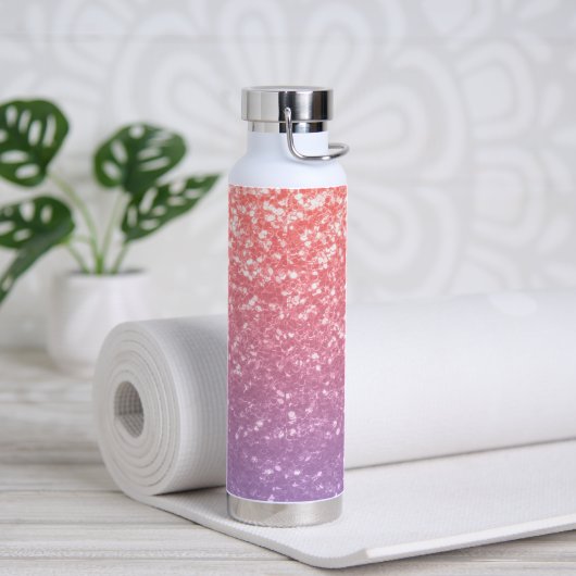 Rose Rosa lila Lavendel Imitate Glitzern Glitzer Trinkflasche (Yoga)