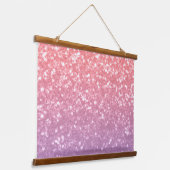 Rose Rosa lila Lavendel Imitate Glitzern Glitzer Wandteppich Mit Holzrahmen (Gewinkelt)