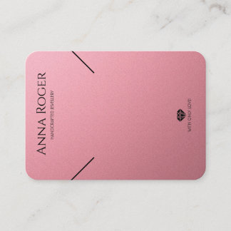 Rose Rosa Logo-Netzwerkkarte Ohrringe Anzeigetafel Telefonnummerkarte