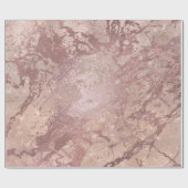 Rose Rosa Marmor Shiny Spark Powder Textur Geschenkpapier (Flach)