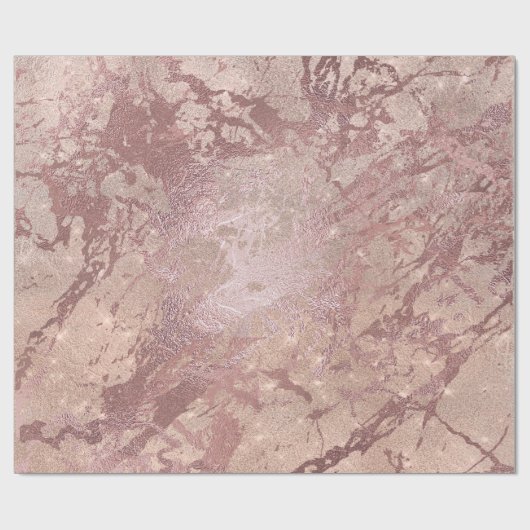 Rose Rosa Marmor Shiny Spark Powder Textur Geschenkpapier (Flach)