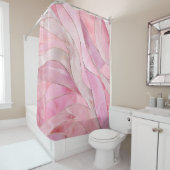 Rose Rosa - Mosaikwellen Duschvorhang (Beispiel)