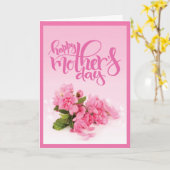 Rose Rosa Narbe | GLÜCKLICHER MUTTERTAG Karte (Gelbe Blume)