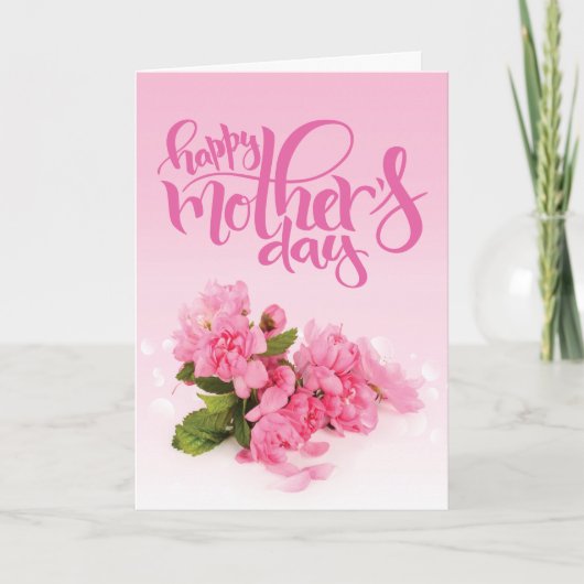 Rose Rosa Narbe | HAPPY MUTTER'S DAY Card Karte (Vorderseite)
