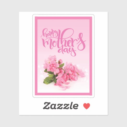 Rose Rosa Narbe | HAPPY MUTTER'S DAY Sticker (Blatt)