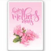 Rose Rosa Narbe | HAPPY MUTTER'S DAY Sticker (Vorderseite)