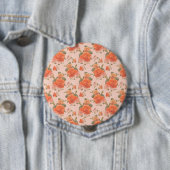 Rose Rosa orange Blumenmuster Hochzeitsfeder Button (Beispiel)