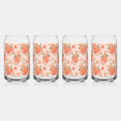 Rose Rosa orange Blumenmuster Hochzeitsfeder Dosenglas (Rechts)