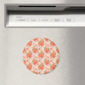 Rose Rosa orange Blumenmuster Hochzeitsfeder Magnet (In Situ (Geschirrspüler))