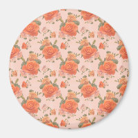 Rose Rosa orange Blumenmuster Hochzeitsfeder