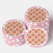 Rose Rosa orange Blumenmuster Hochzeitsfeder Pokerchips (Stapel)