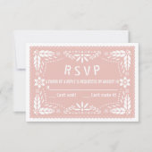 Rose Rosa Papagei Pikado Kinderdusche RSVP Karte (Vorderseite)