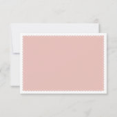 Rose Rosa Papagei Pikado Kinderdusche RSVP Karte (Rückseite)