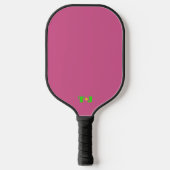 Rose Rosa Personalisiert Mit Monogramm Pickleball Schläger (Vorderseite)
