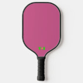 Rose Rosa Personalisiert Mit Monogramm Pickleball Schläger (Rückseite)