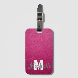 Rose Rosa personalisierter Name Gepäckanhänger