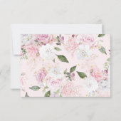 Rose Rosa QR-Code Hochzeit RSVP Einladung (Rückseite)