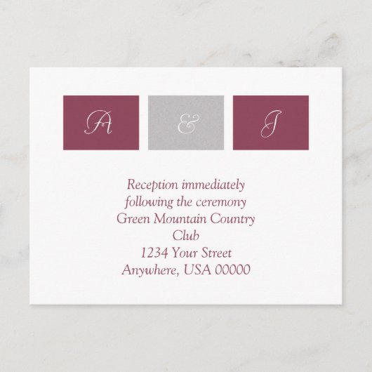 Rose Rosa Quadrate RSVP-Karte Einladungspostkarte (Vorderseite)