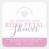 Rose-Rosa-Reflektorprodukt Quadratischer Aufkleber (Vorderseite)