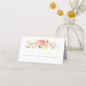 Rose Rosa Religiöse Platzkarte (Vorderseite)