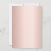 Rose Rosa Rosa Blüten geometrische Hochzeit Einladung (Rückseite)