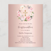 Rose Rosa Rosa Florale Bestätigung Einladung (Vorderseite)