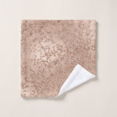 Rose Rosa Rosa Glam Sparkle Chic Badhandtuch Set (Waschlappen)