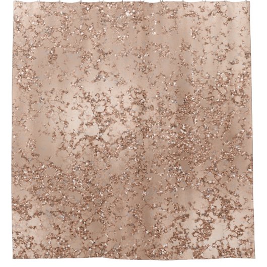 Rose Rosa Rosa Glam Sparkle Chic Duschvorhang (Vorderseite)