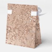 Rose Rosa Rosa Glam Sparkle Chic Geschenkschachtel (Rückseite)