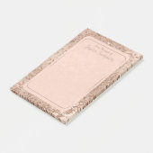 Rose Rosa Rosa Glam Sparkle Chic Post-it Klebezettel (angewinkelt)