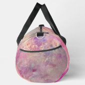 Rose Rosa Rosa Glitzer Tropfen Monogramm Duffle Bag (Rechts)