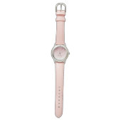 Rose Rosa Rosa Glitzer und Sparkor Armbanduhr (Flach)