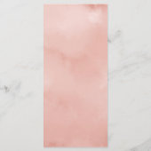 Rose Rosa Rosa Hochzeit Menükarte (Rückseite)