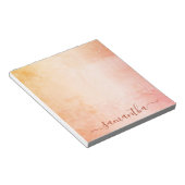 Rose Rosa Rosa Marmormonogramm Notizblock (angewinkelt)