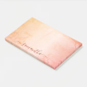 Rose-Rosa-Rosa-Rosa-Monogramm Post-it Klebezettel (angewinkelt)