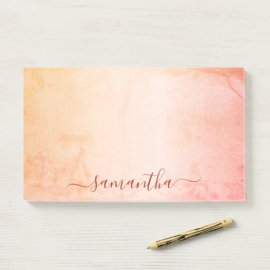 Rose-Rosa-Rosa-Rosa-Monogramm Post-it Klebezettel (Auf Schreibtisch)