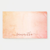 Rose-Rosa-Rosa-Rosa-Monogramm Post-it Klebezettel (Vorderseite)