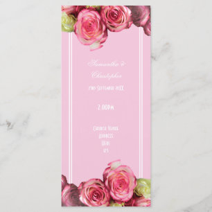 Rose Rosa Rose Kirchenhochzeit Programm