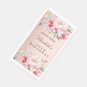 Rose Rosa Rosenblüten Serviette (Ecke)