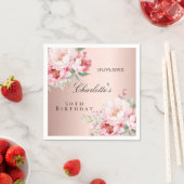 Rose Rosa Rosenblüten Serviette (Beispiel)