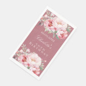 Rose Rosa Rosenblüten Serviette (Ecke)
