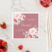 Rose Rosa Rosenblüten Serviette (Beispiel)