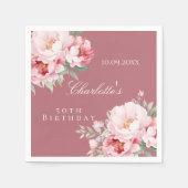 Rose Rosa Rosenblüten Serviette (Vorderseite)
