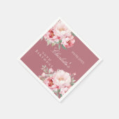 Rose Rosa Rosenblüten Serviette (Ecke)