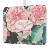 Rose Rosa Roses Blumenstrauß folgen Sie Ihrem Joch Autolufterfrischer (Links)