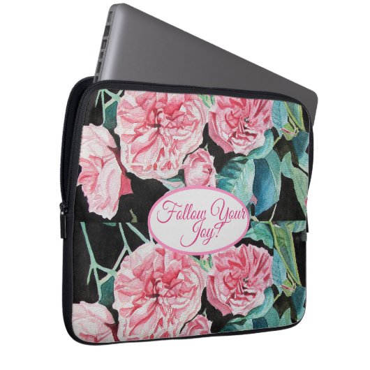 Rose Rosa Roses Blumenstrauß folgen Sie Ihrem Joch Laptopschutzhülle (Vorne Rechts)